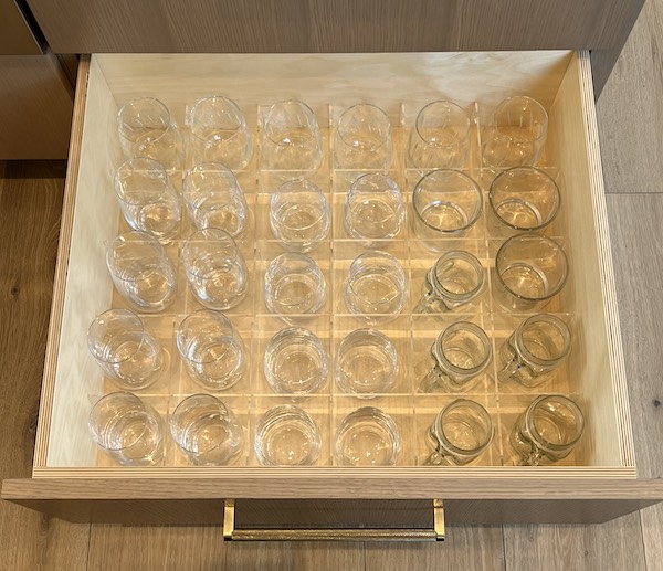 empty acrylic grid organizer